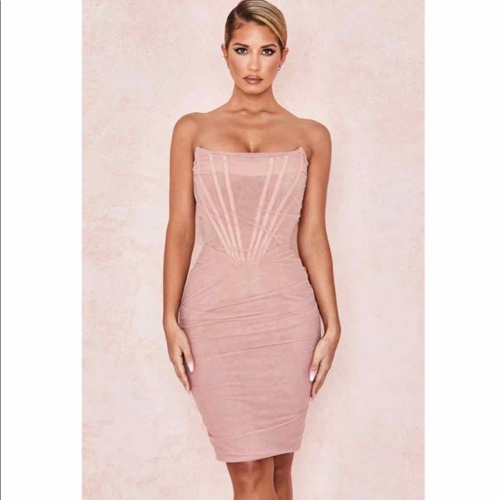 House of CB Leila Mesh Corset Dress
